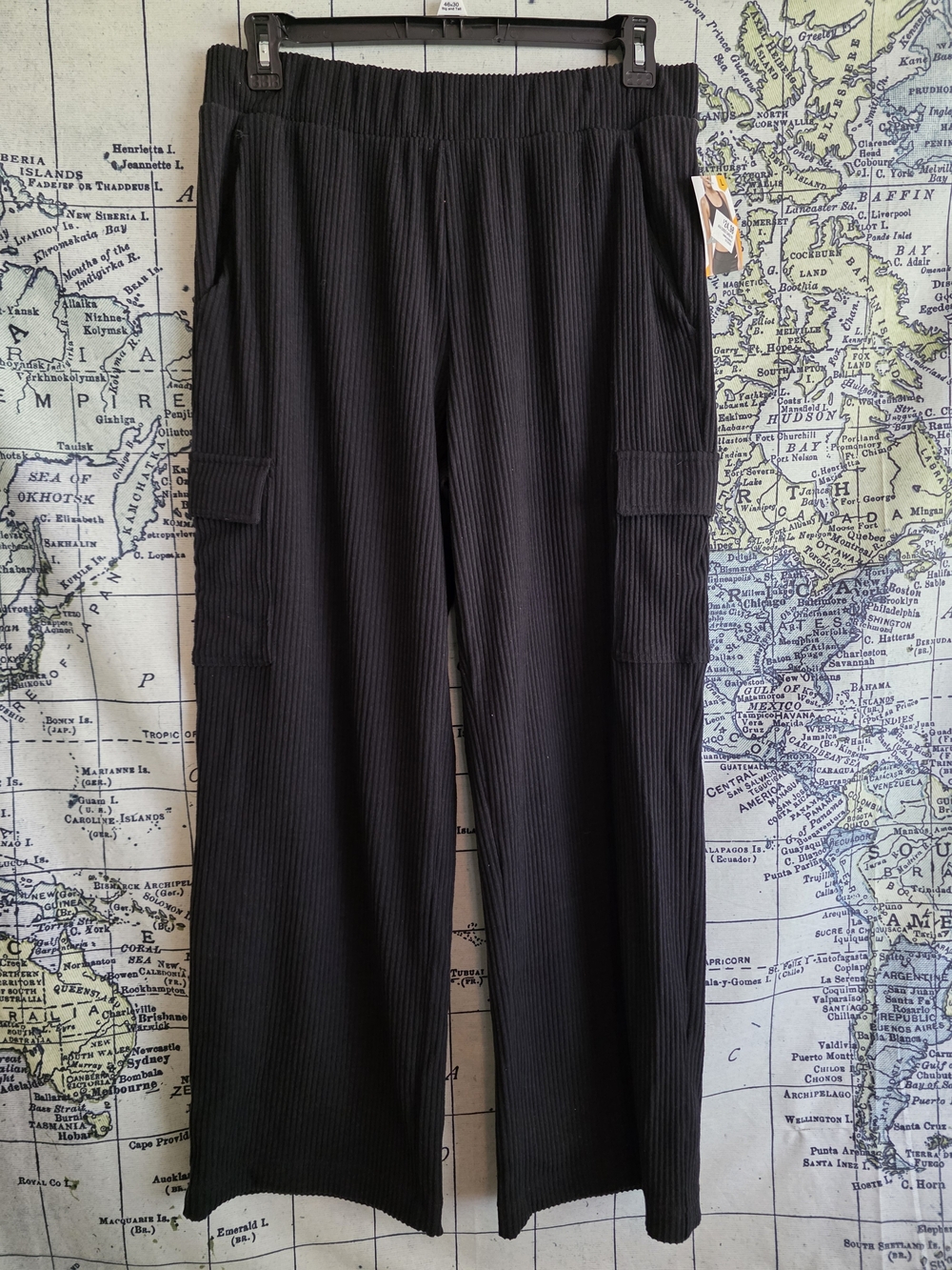 Avia Ribbed Cargo Pants with Side Flap Pockets Matching Top In My Closet Too